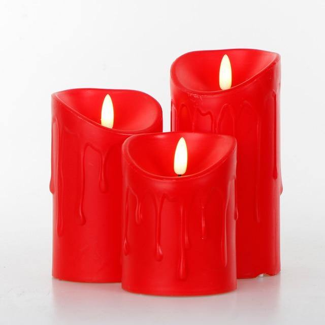 3stk Fjernkontrollert LED Flammefri Stearinlys | Skanto