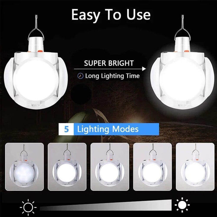 Vanntett oppladbar solcelle campinglampe | Skanto