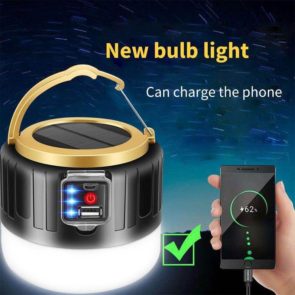 Utendørs vanntett solcelledrevet camping LED-lampe | Skanto
