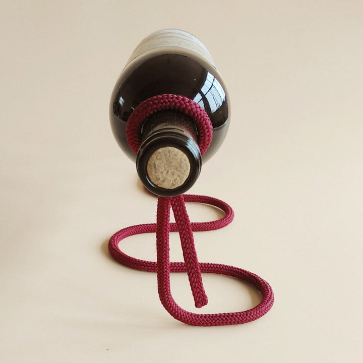 Skanto | RopeElegance Hengende Tau Vin Rack | Stilig Vinlagring | Unik Design for Hjemmet