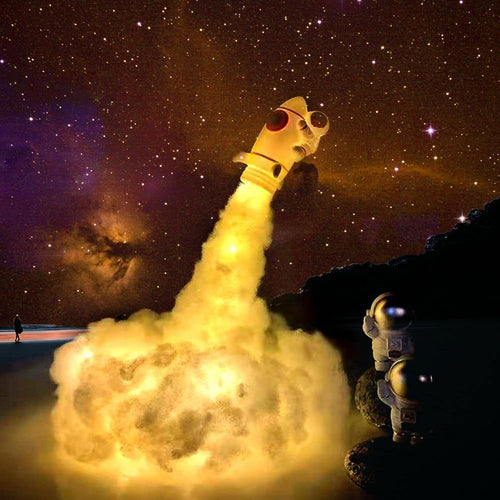 Astronaut Fargerike Skyer Nattlys | Skanto