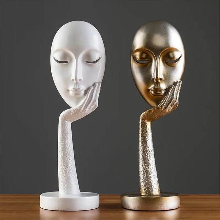 Moderne Abstrakt Menneske Ansikt Kunst Statue | Skanto