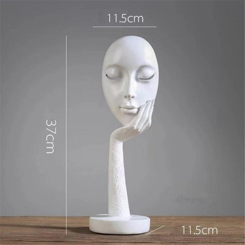 Moderne Abstrakt Menneske Ansikt Kunst Statue | Skanto