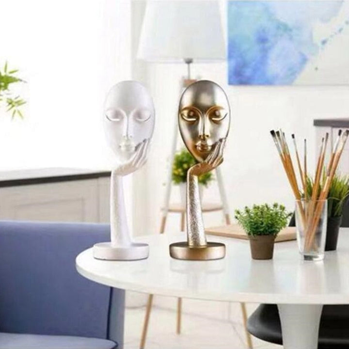 Moderne abstrakt menneskelig ansikt kunst statue | Skanto