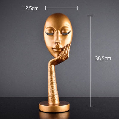 Moderne abstrakt menneskelig ansikt kunst statue | Skanto