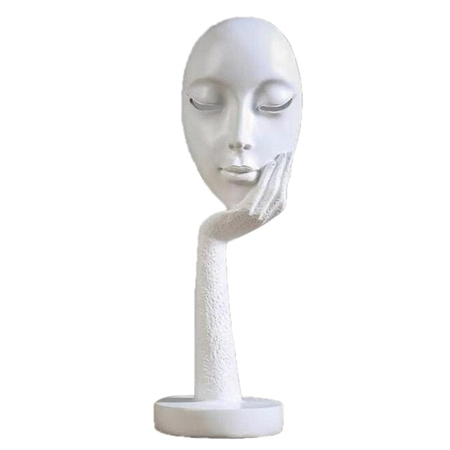 Moderne abstrakt menneskelig ansikt kunst statue | Skanto