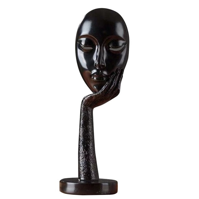 Moderne abstrakt menneskelig ansikt kunst statue | Skanto