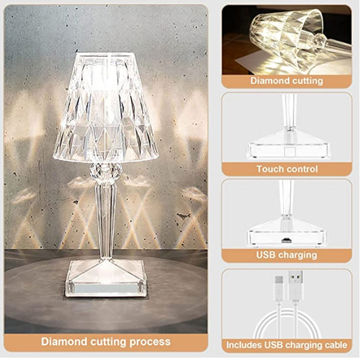 Diamond Akryl Bordlampe | Skanto