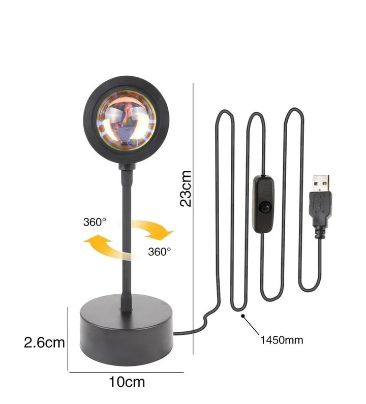 Sunset lampe med 4 farger - GlowSphere | Skanto