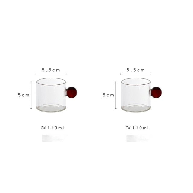 Globe Håndtak Glass Espresso Kopp | Skanto