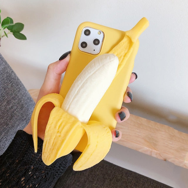 Skanto | Morsom Stressavlastende 3D Banan Telefonetui