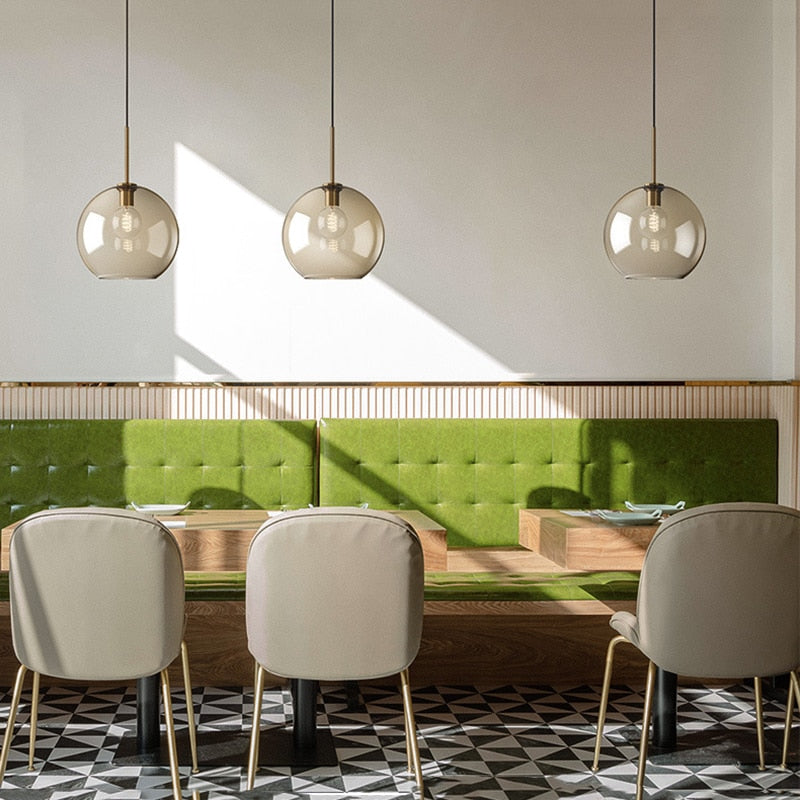 Moderne hengelamper i glass