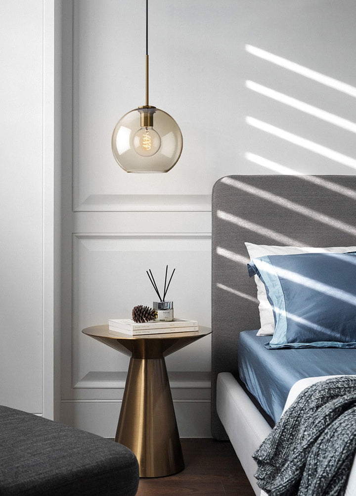 Moderne hengelamper i glass
