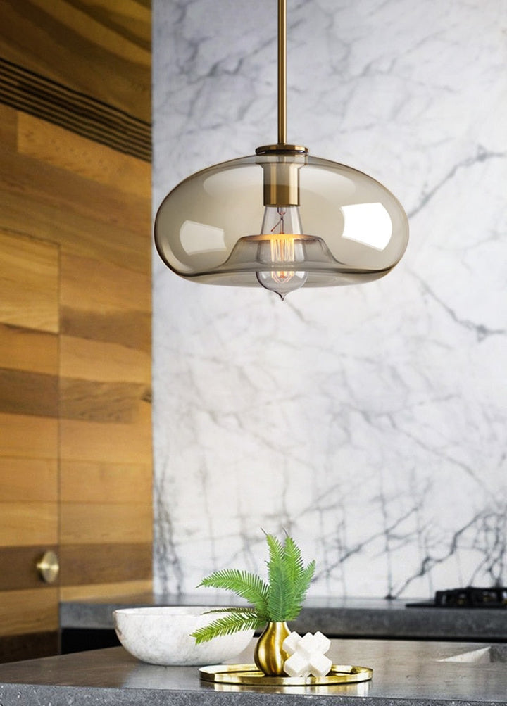 Moderne hengelamper i glass
