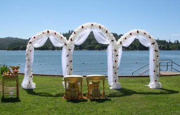 Skanto | Bryllupsdekorasjon Party Props Hvit Metall Bryllupsbue