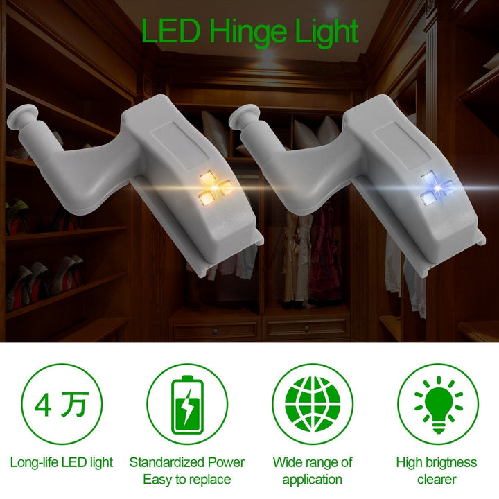 10stk LED Sensor Hinge Garderobelampe | Skanto