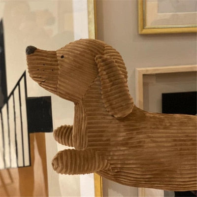 Skanto | DoxiPlush Dachsund hundepute | Myk kosepute | Søtt dekorativt putetrekk til hjemmet