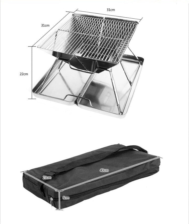 Brettbart Bærbar Mini Reise Camping Grill | Skanto