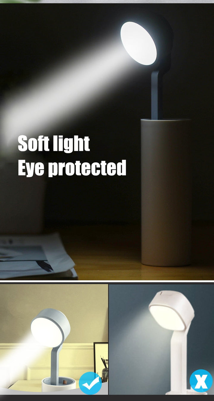 LED Mini Oppladbar Power Bank Skrivebord Lampe | Skanto