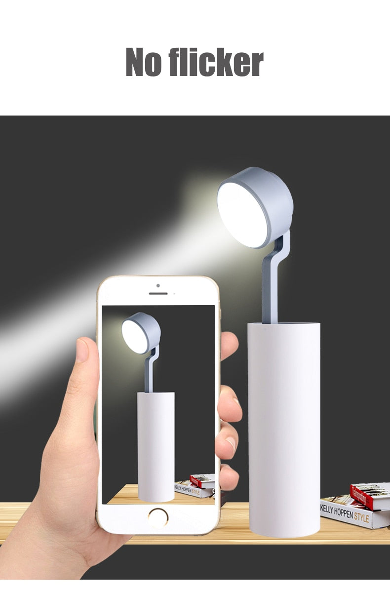 LED Mini Oppladbar Power Bank Skrivebord Lampe | Skanto