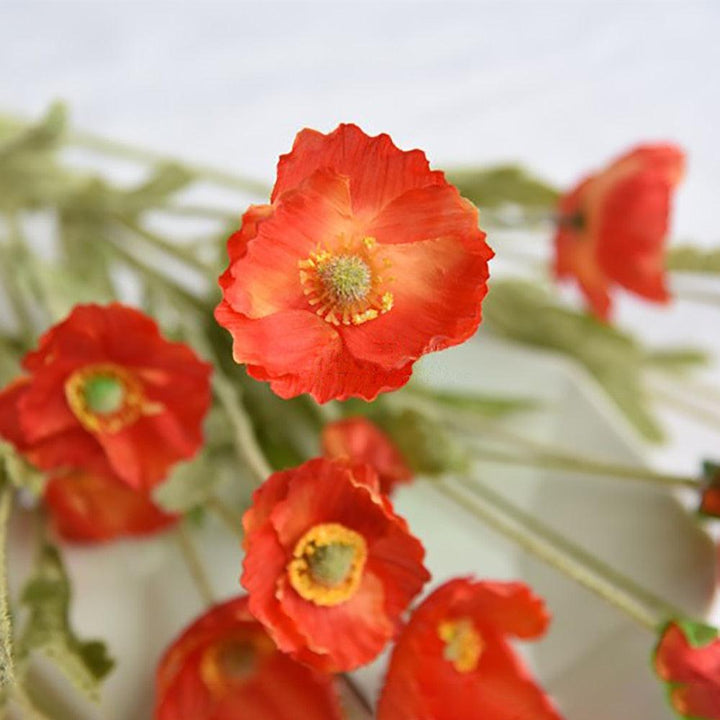 Skanto | BloomCharm Kunstig Blomsterdekor | Realistiske Valmuer | Ulike Farger & Størrelser