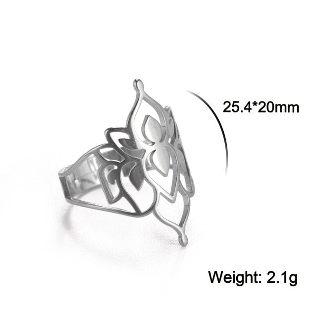 Skanto | Buddha Vintage Lotus Ring for kvinner