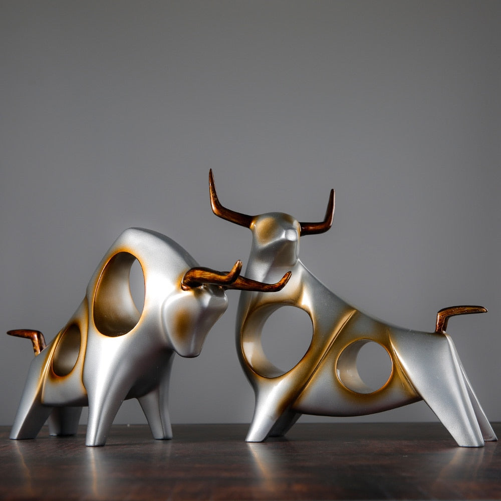 Nordisk Stil Bull Skulptur Hjem Decor | Skanto