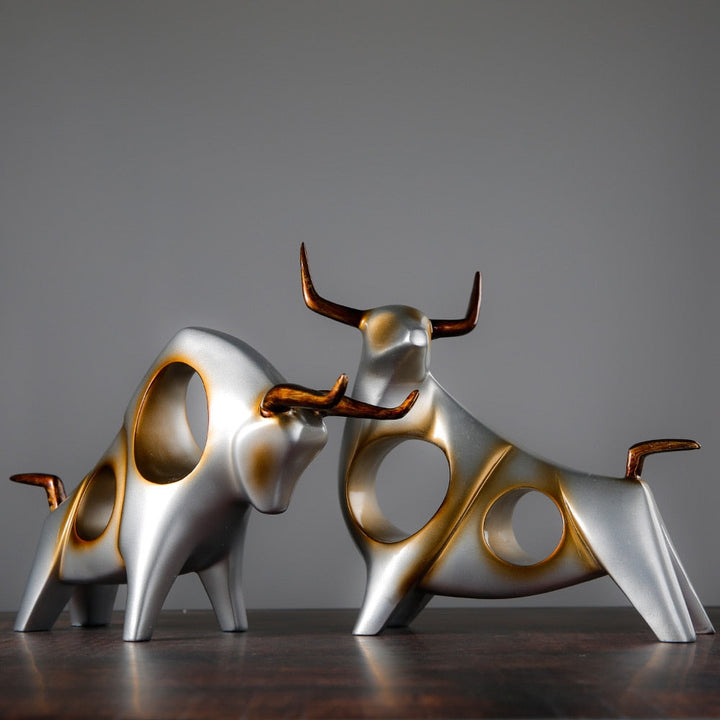 Nordisk Stil Bull Skulptur Hjem Decor | Skanto