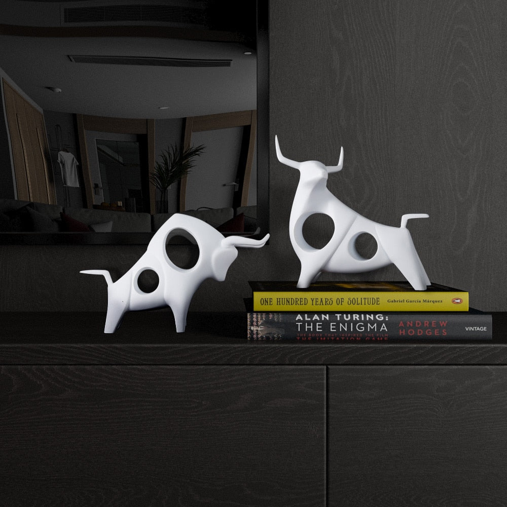 Nordisk Stil Bull Skulptur Hjem Decor | Skanto