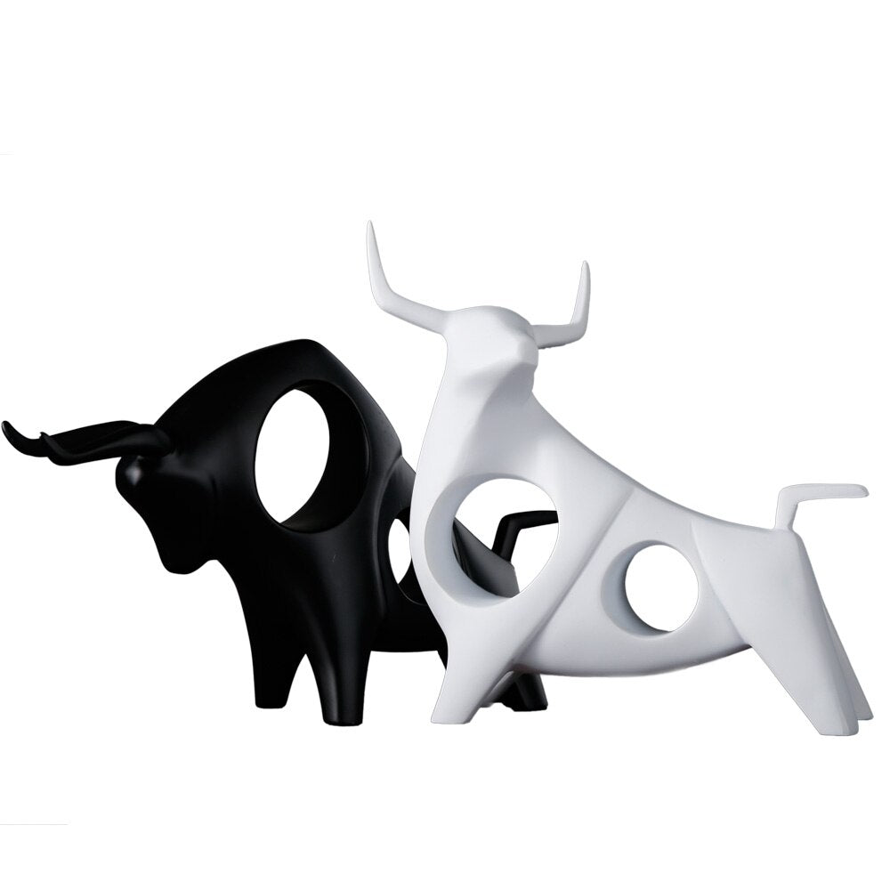 Nordisk Stil Bull Skulptur Hjem Decor | Skanto