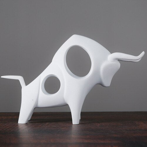 Nordisk Stil Bull Skulptur Hjem Decor | Skanto