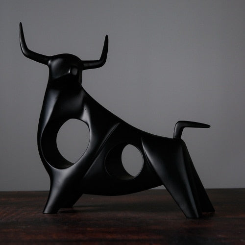Nordisk Stil Bull Skulptur Hjem Decor | Skanto