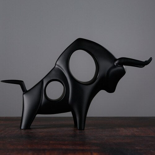 Nordisk Stil Bull Skulptur Hjem Decor | Skanto