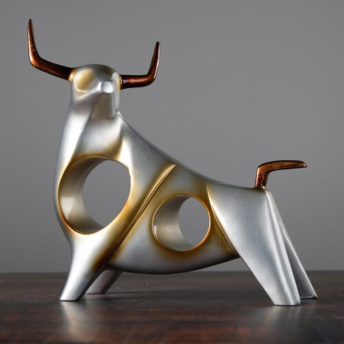 Nordisk Stil Bull Skulptur Hjem Decor | Skanto