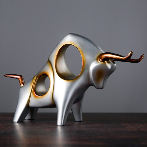 Nordisk Stil Bull Skulptur Hjem Decor | Skanto