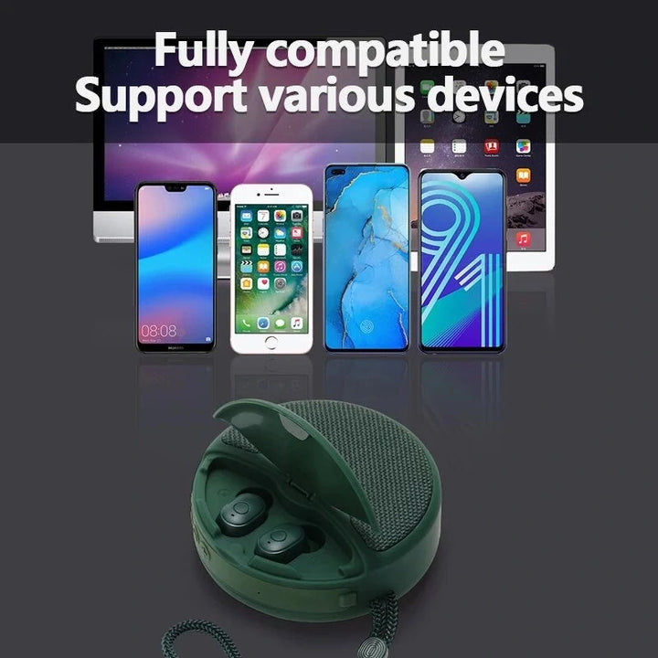Skanto | 2i1 Øretelefon Bluetooth Høyttaler