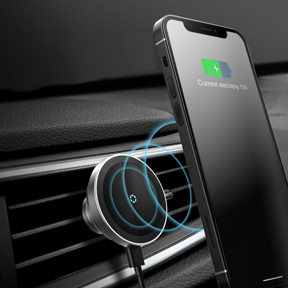 Skanto | Roterende bil trådløs lader magnetisk telefonholder