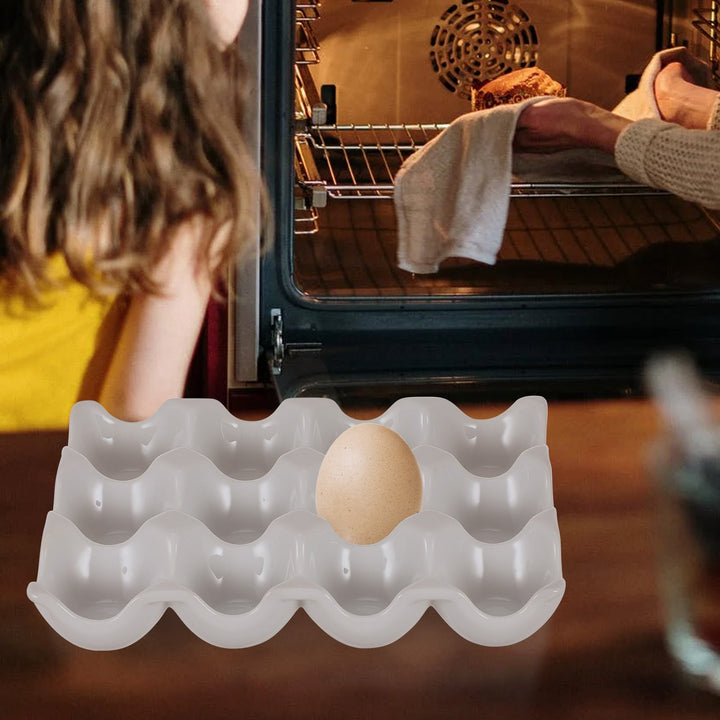 Skanto | Kreativ 6 Grid Hvit Keramikk Eggbrett