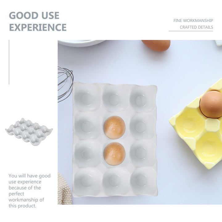 Skanto | Kreativ 6 Grid Hvit Keramikk Eggbrett