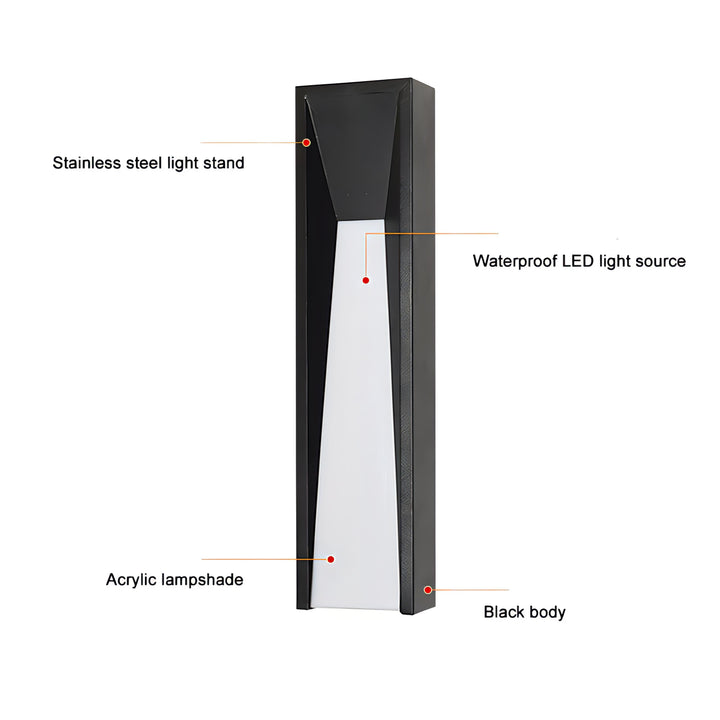 Parv - Rustfritt stål IP65 Moderne Vegglampe Fixture | Skanto