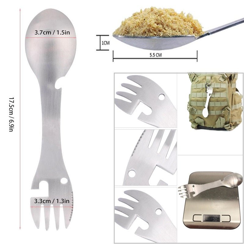 Rustfritt Stål Multifunksjonell Flaskeåpner Spork | Skanto