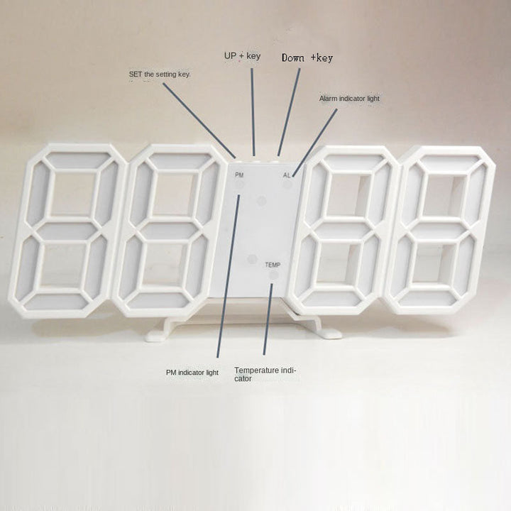3D LED Moderne Digitale Alarm Vekkerklok | Skanto