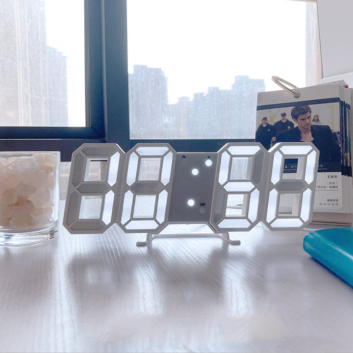 3D LED Moderne Digitale Alarm Vekkerklok | Skanto