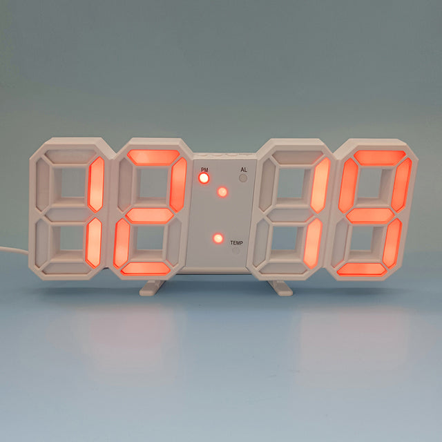 3D LED Moderne Digitale Alarm Vekkerklok | Skanto