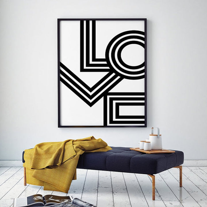 Kjære Veggkunst Minimalistisk - Lerret Veggkunst Maleri