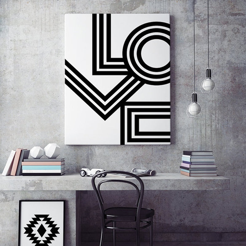 Kjære Veggkunst Minimalistisk - Lerret Veggkunst Maleri