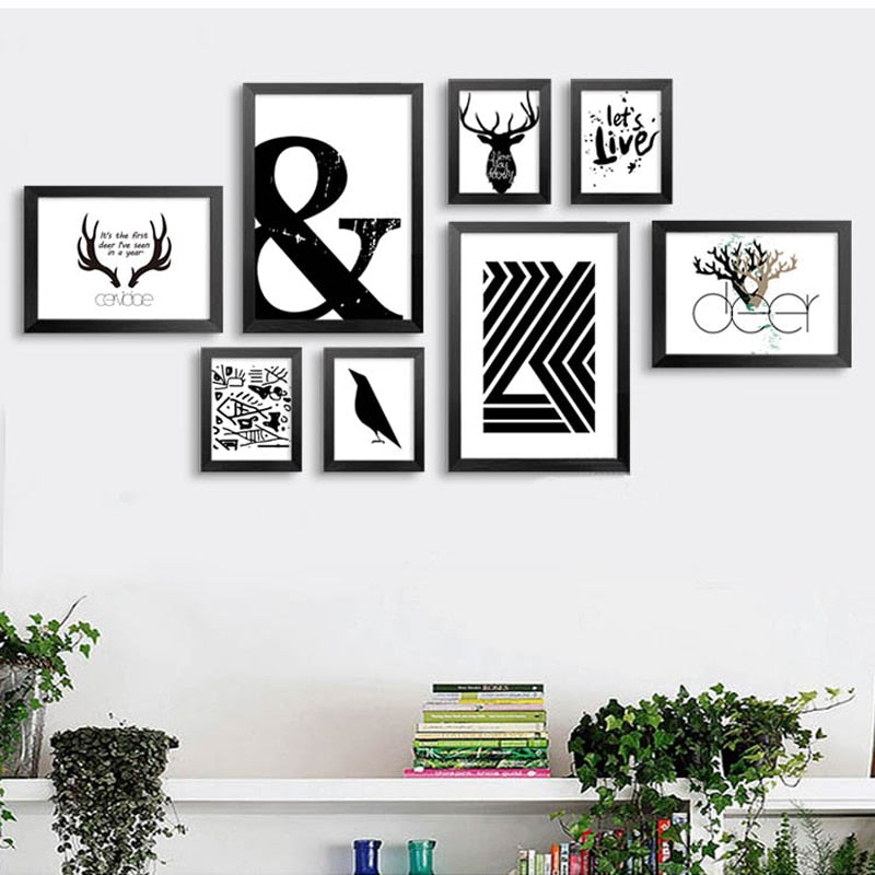 Let's Live Deer - Lerret Veggkunst Maleri