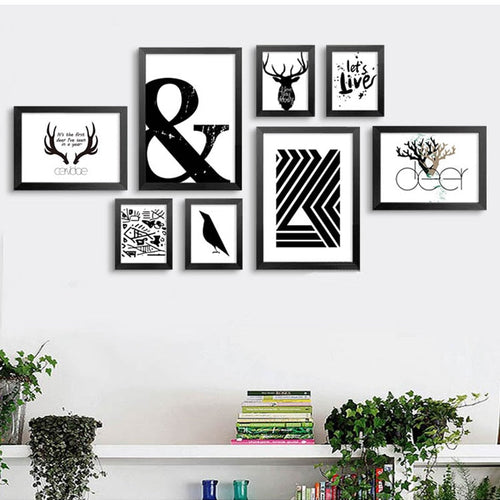 Let's Live Deer - Lerret Veggkunst Maleri