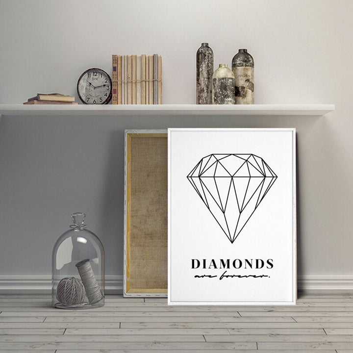 DIamanten er for alltid - Veggkunst Maleri på lerret