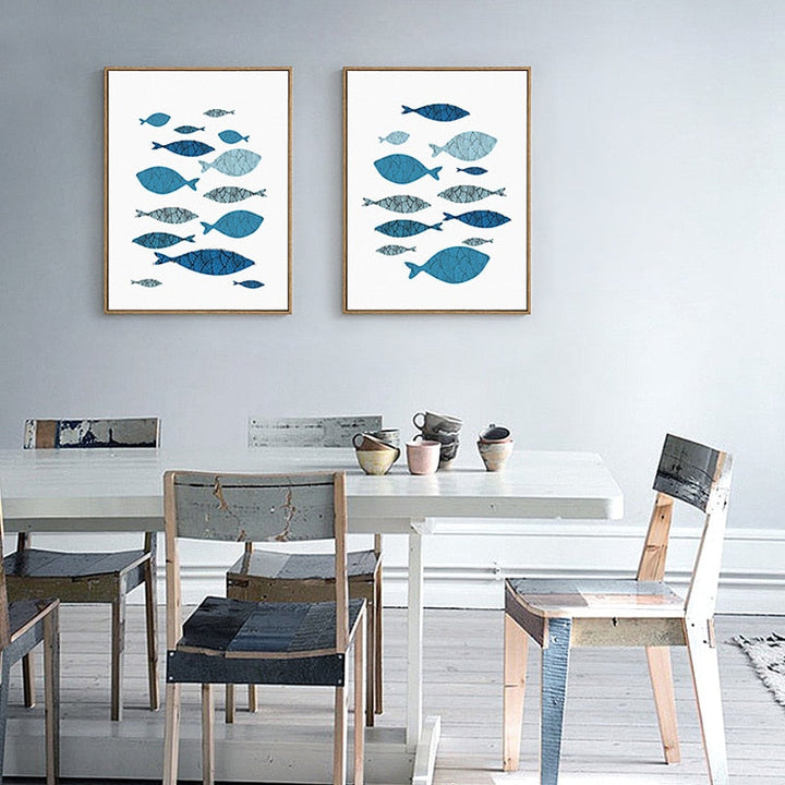 Fisk-Canvas Veggkunst Maleri
